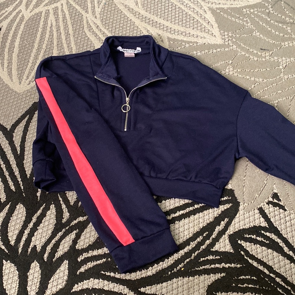 Molly & Erica Cropped Half Zip Sweater